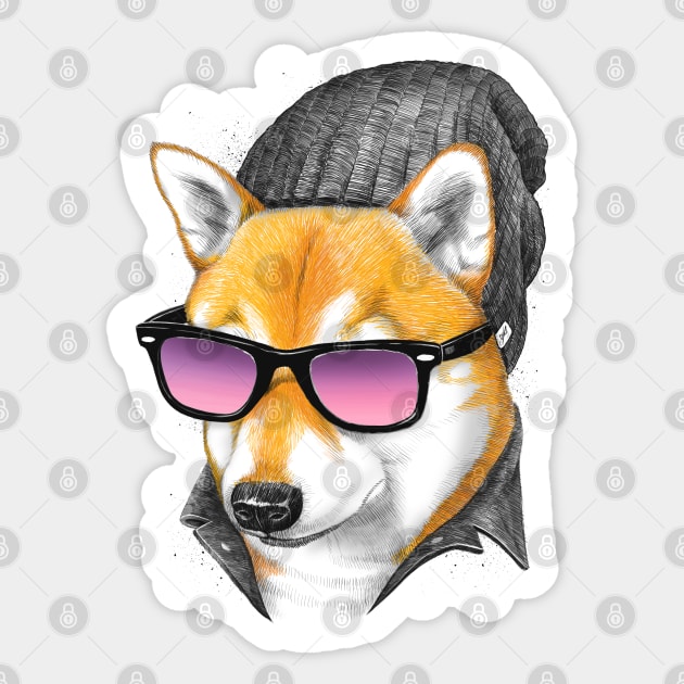 Cool Shiba inu Sticker by NikKor